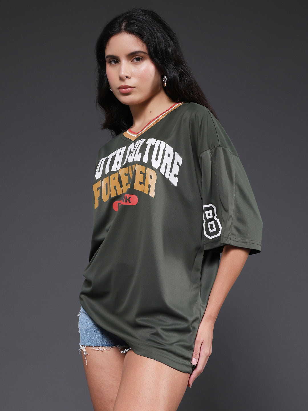 Women Oversized Varsity T-Shirt