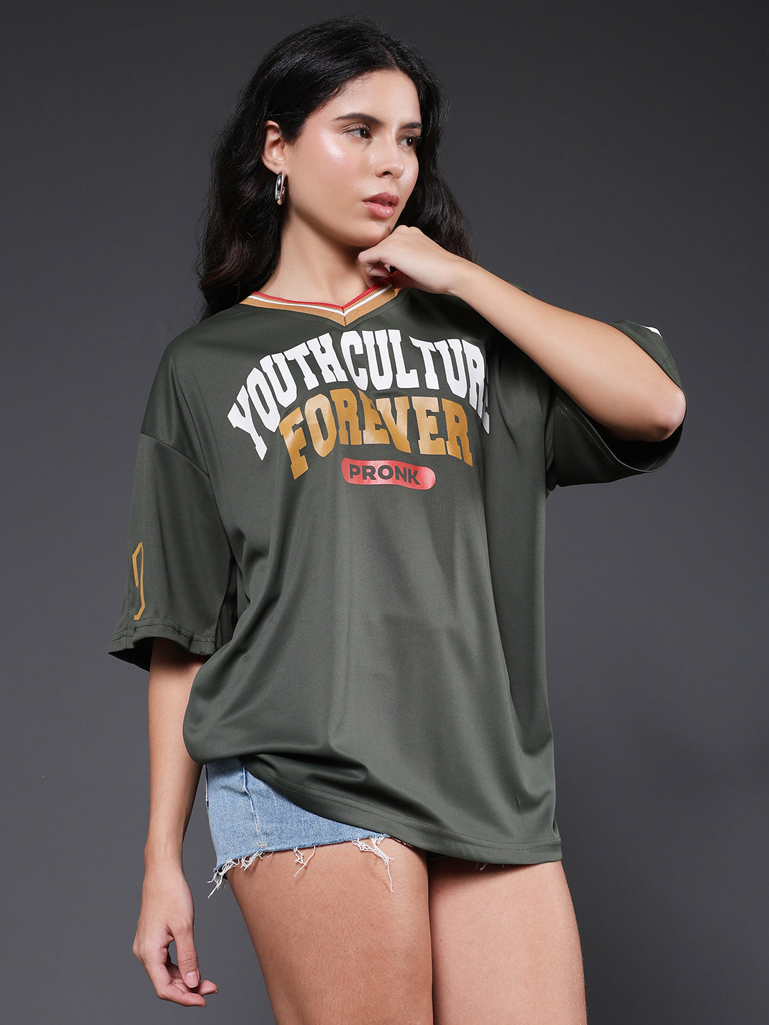 Women Oversized Varsity T-Shirt