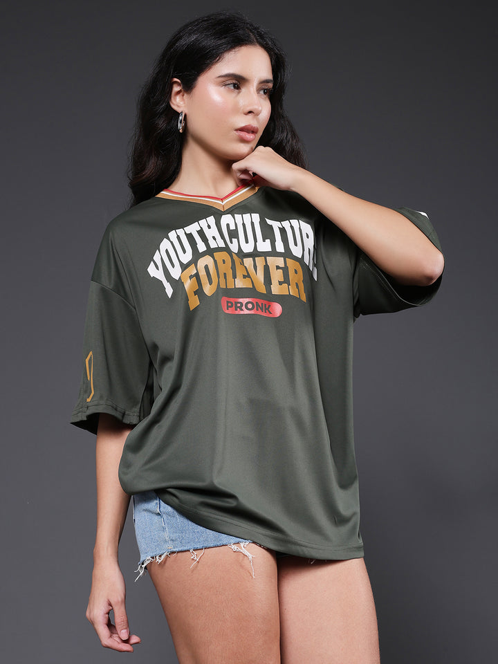 Women Oversized Varsity T-Shirt