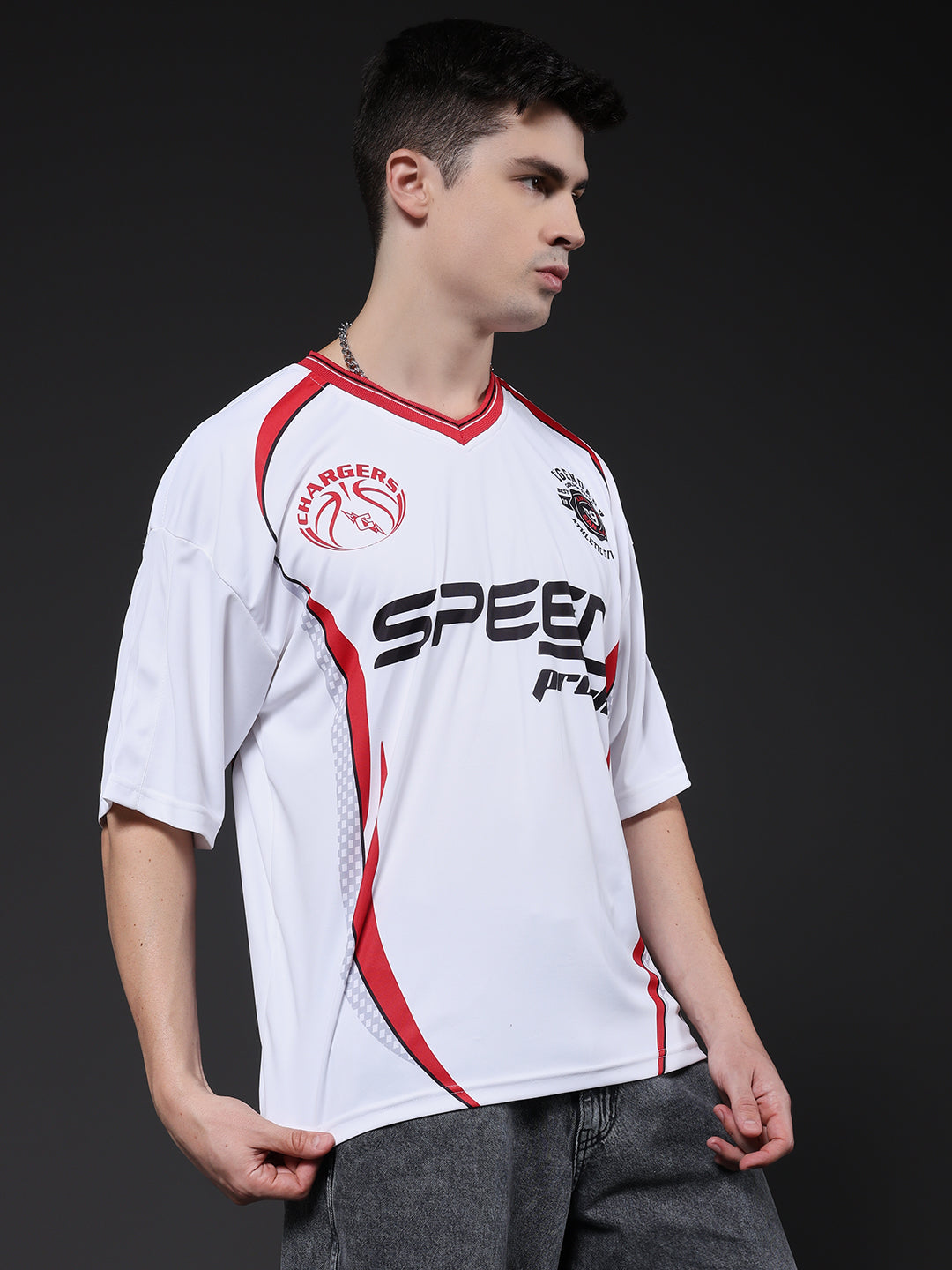 Men Oversized Varsity T-Shirt