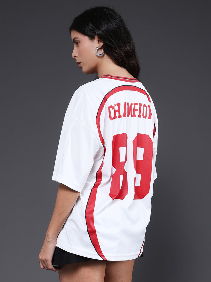 Women Oversized Varsity T-Shirt