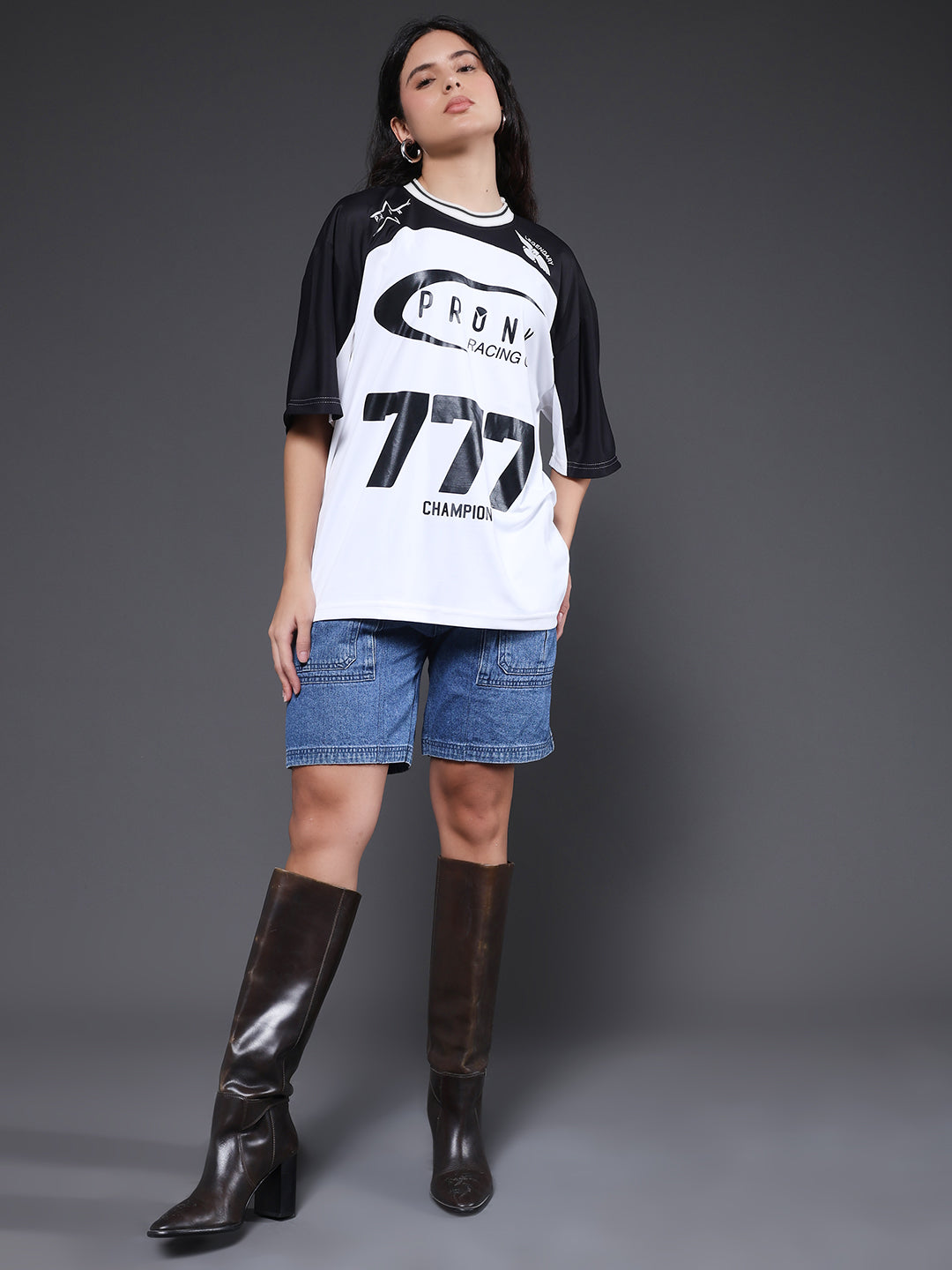 Women Oversized Varsity T-Shirt