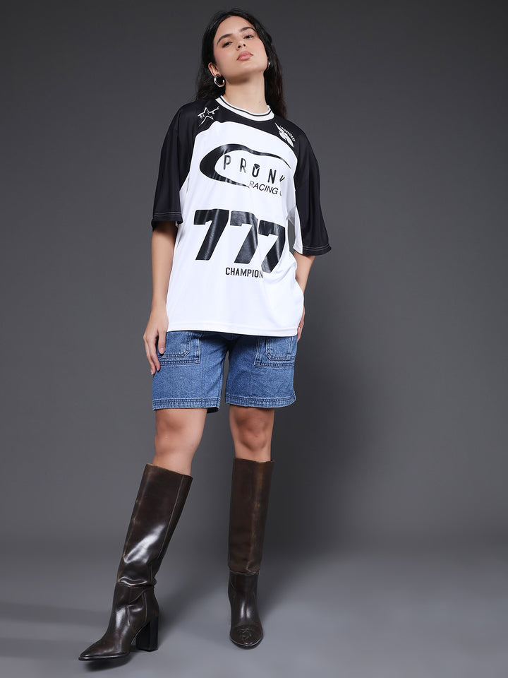 Women Oversized Varsity T-Shirt