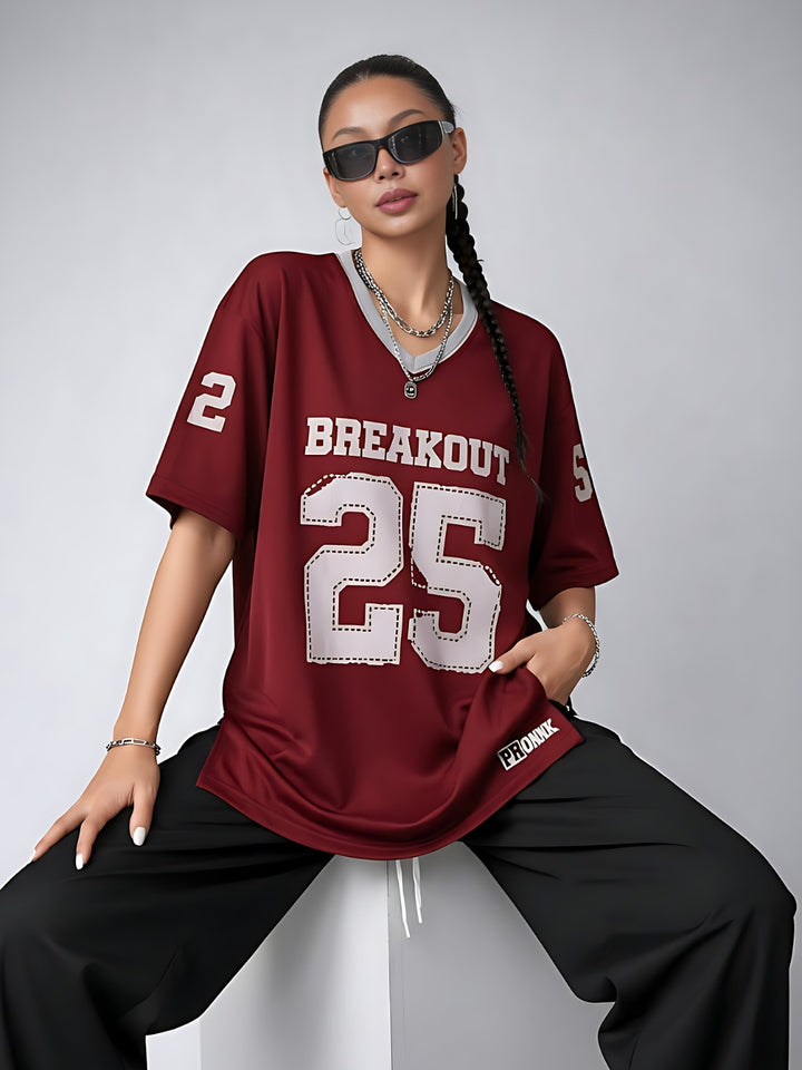 Women Oversized Varsity T-Shirt