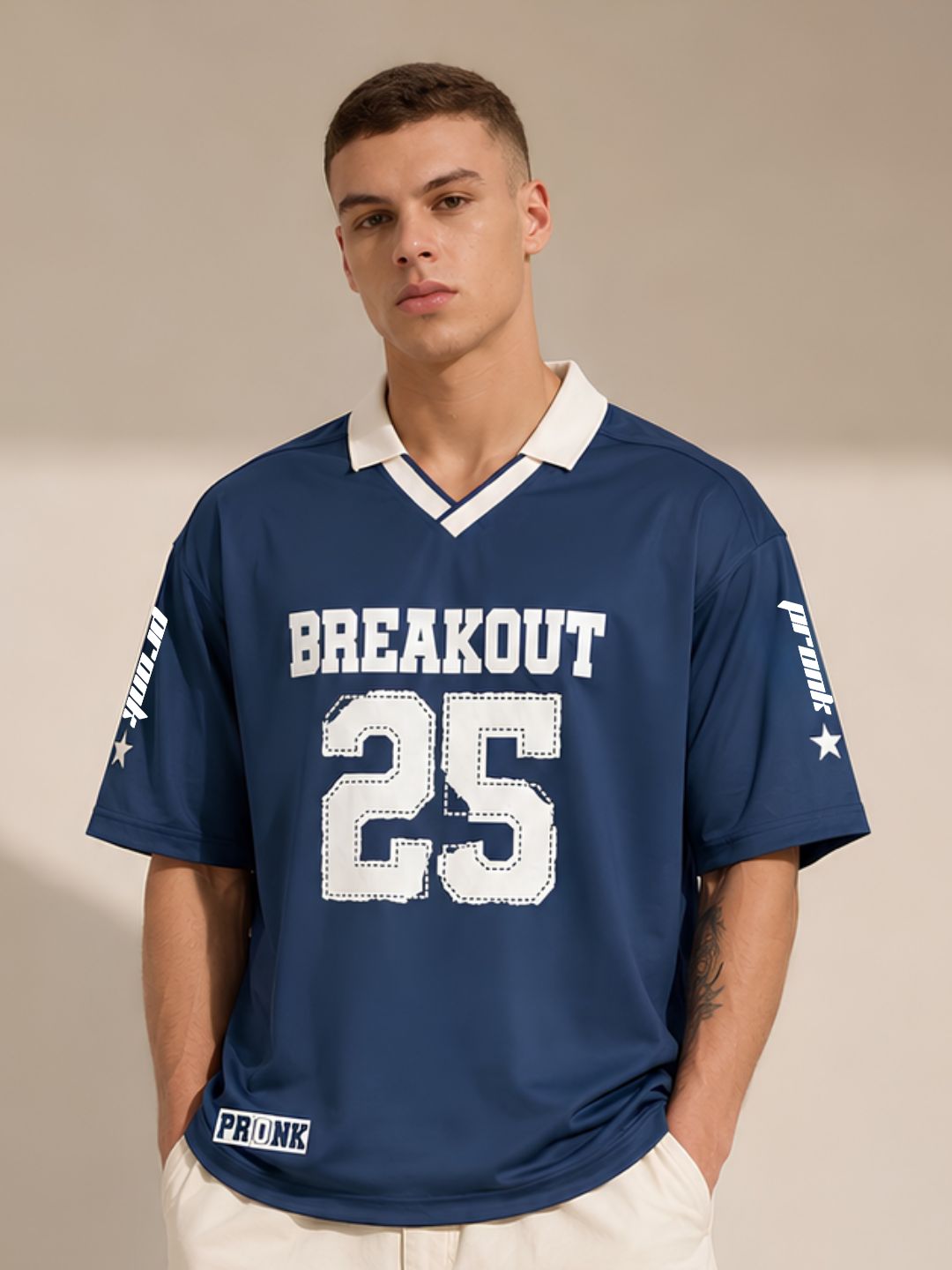 Men Oversized Varsity T-Shirt