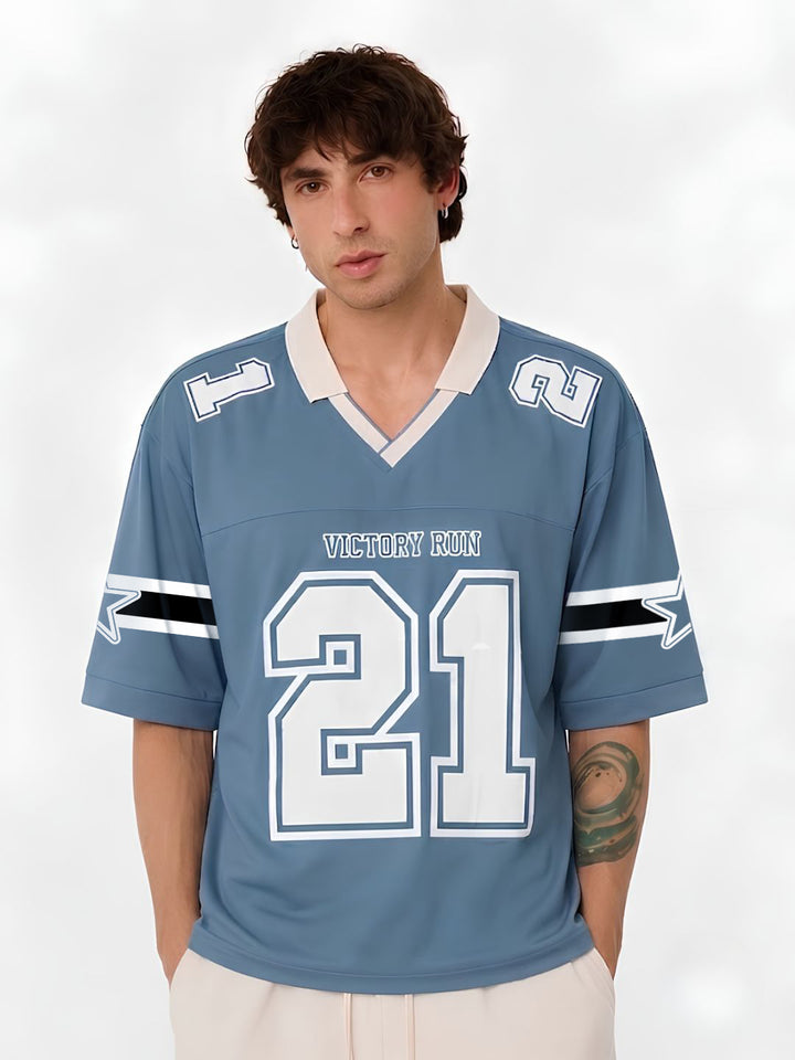 Men Oversized Varsity T-Shirt