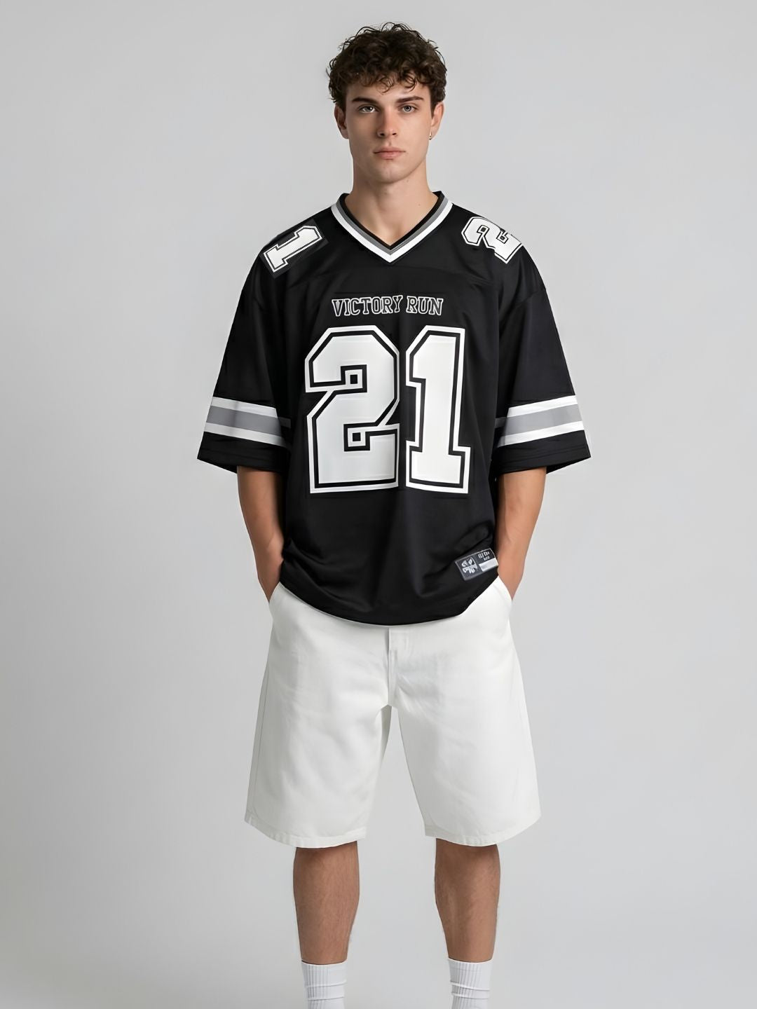 Men Oversized Varsity T-Shirt