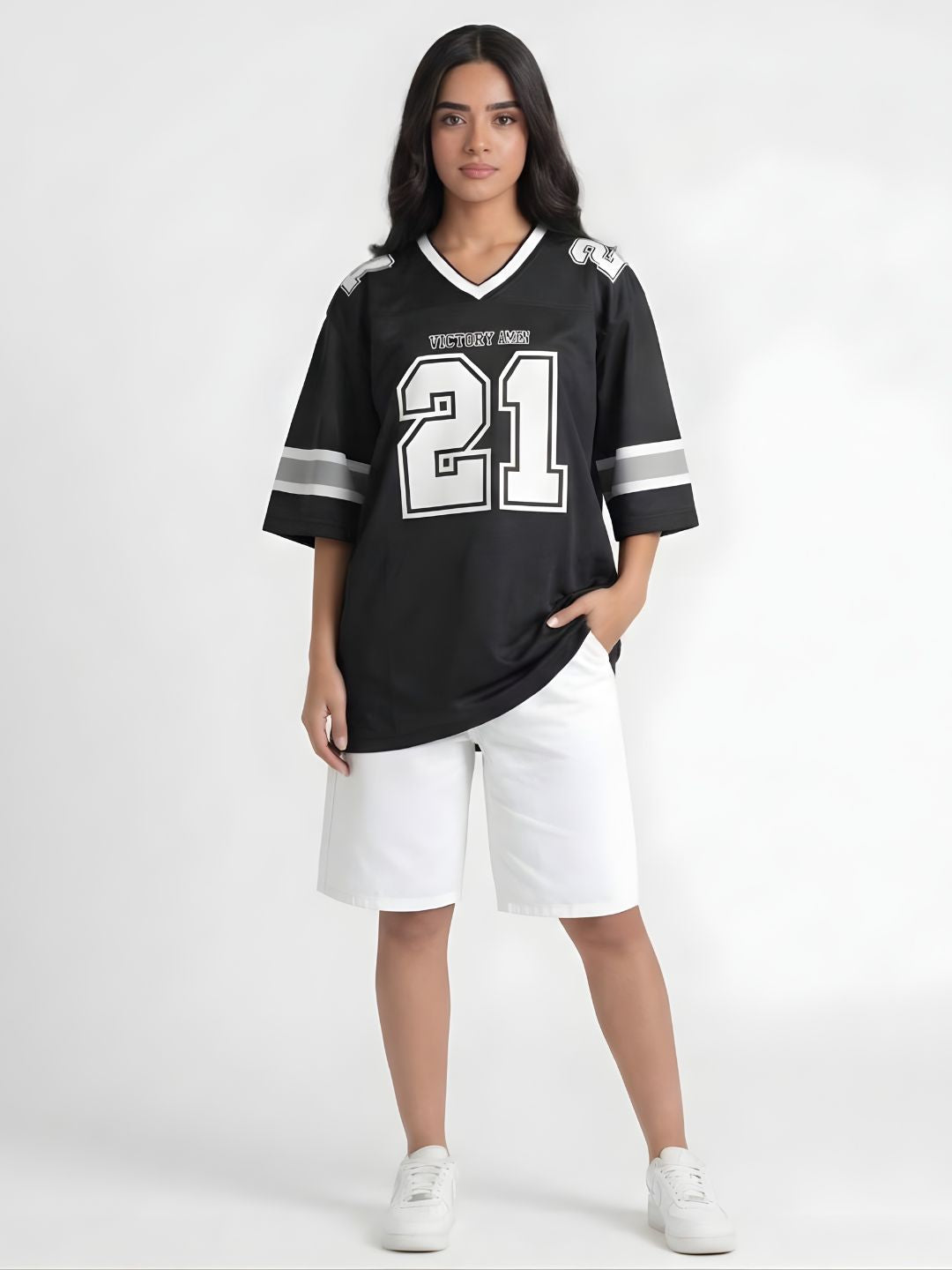 Women Oversized Varsity T-Shirt