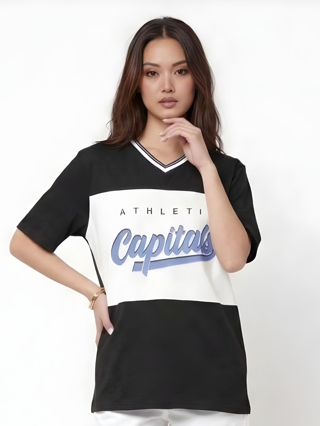 Women Oversized Varsity T-Shirt
