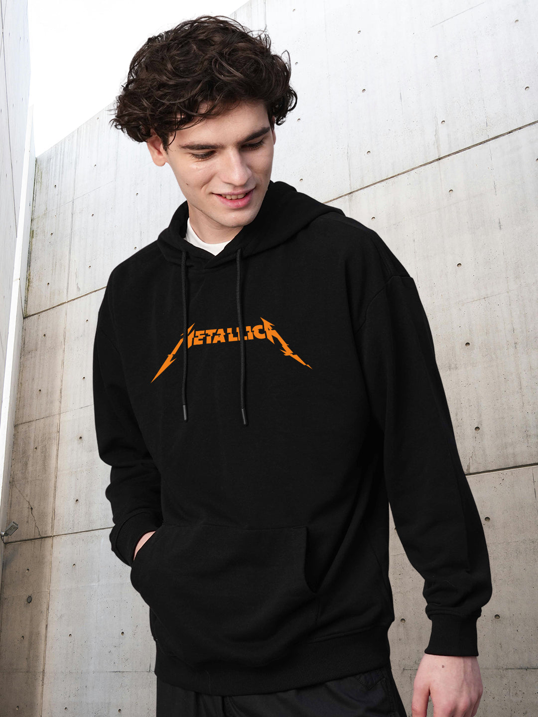 Metallica Rock Men Drop Shoulder Premium Terry Hoodie