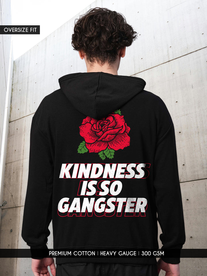 Kindness is so Gangster Men Drop Shoulder Premium Terry Hoodie