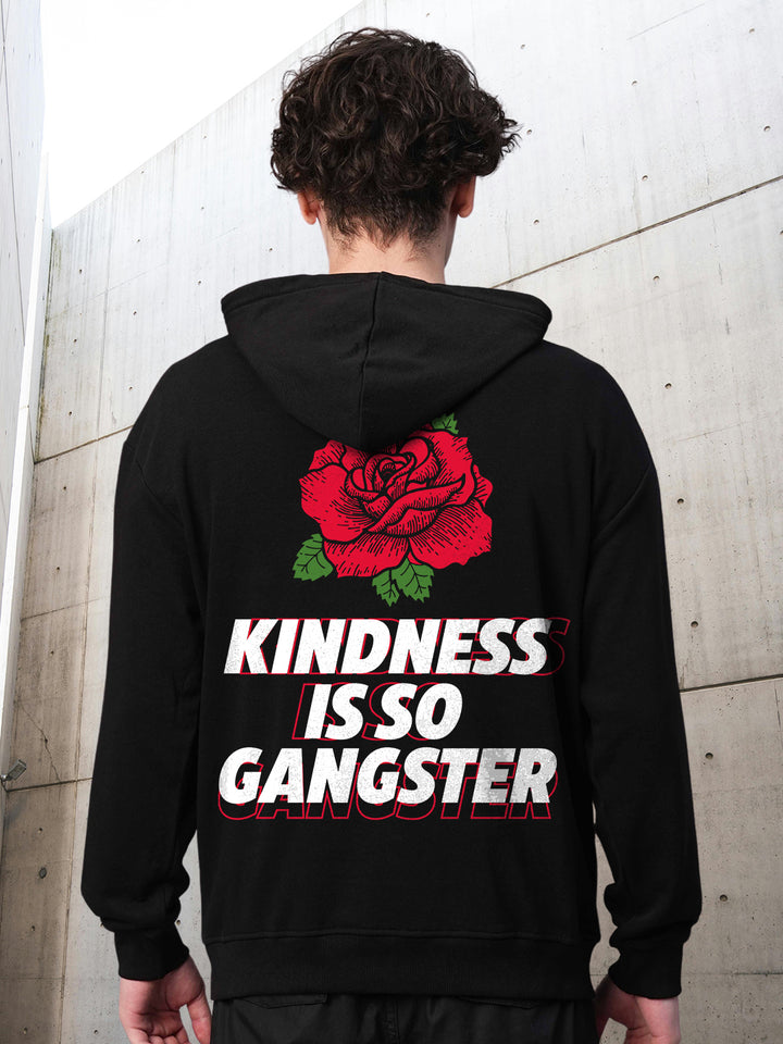 Kindness is so Gangster Men Drop Shoulder Premium Terry Hoodie