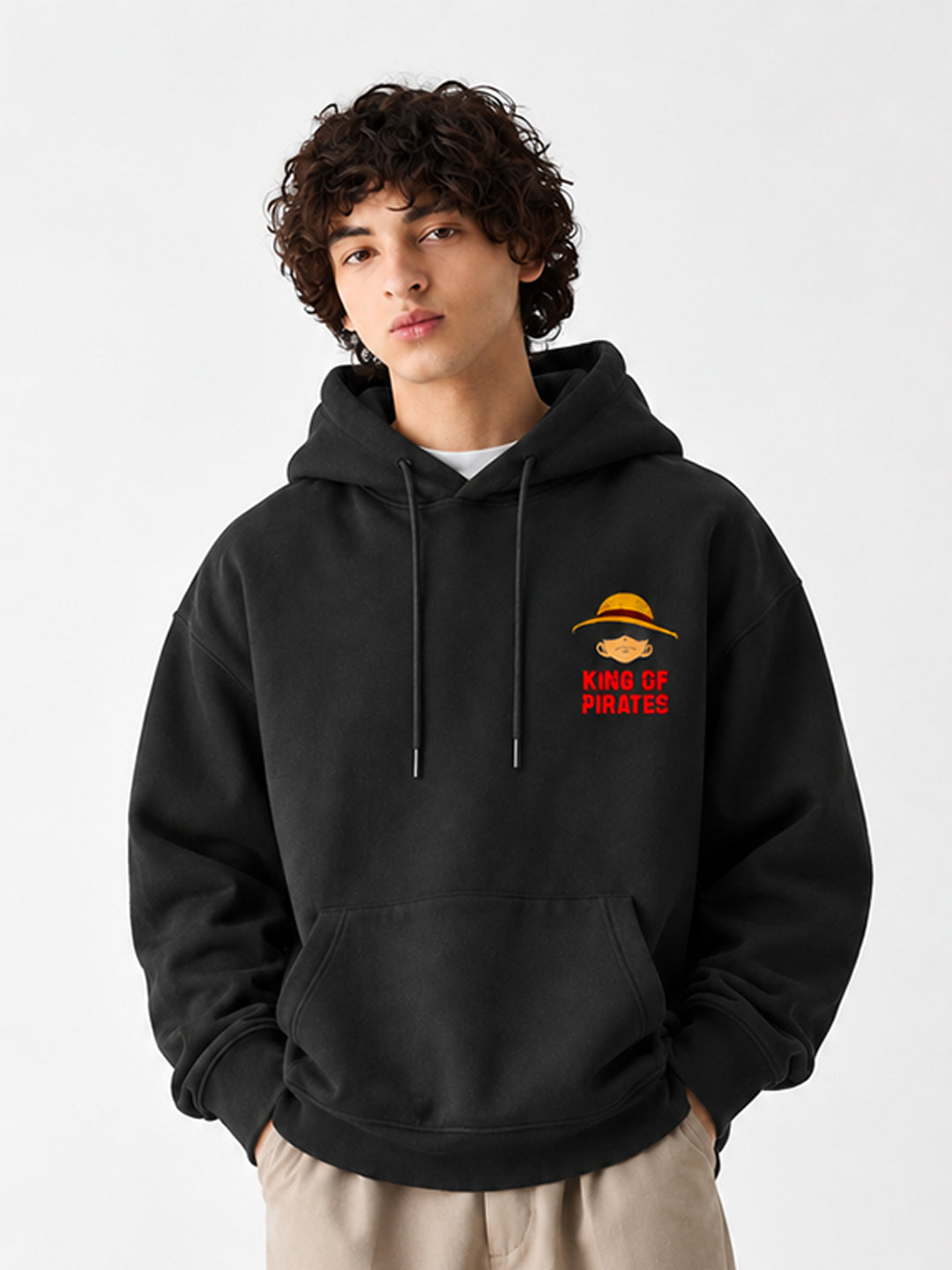 One Piece Men Drop Shoulder Premium Terry Hoodie