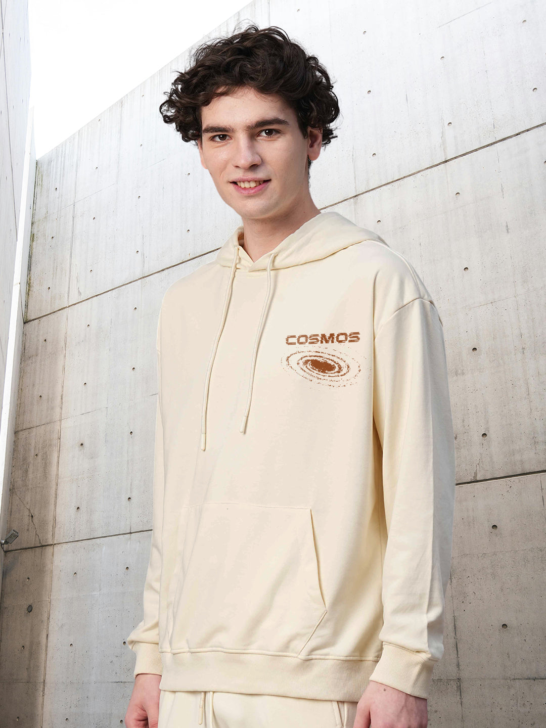 COSMIC SOUL Men Drop Shoulder Premium Terry Hoodie