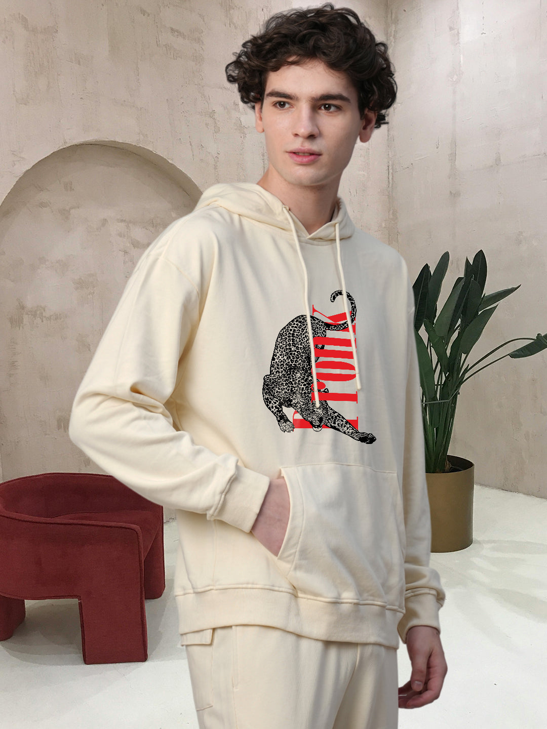 PREDATOR ENERGY Men Drop Shoulder Premium Terry Hoodie