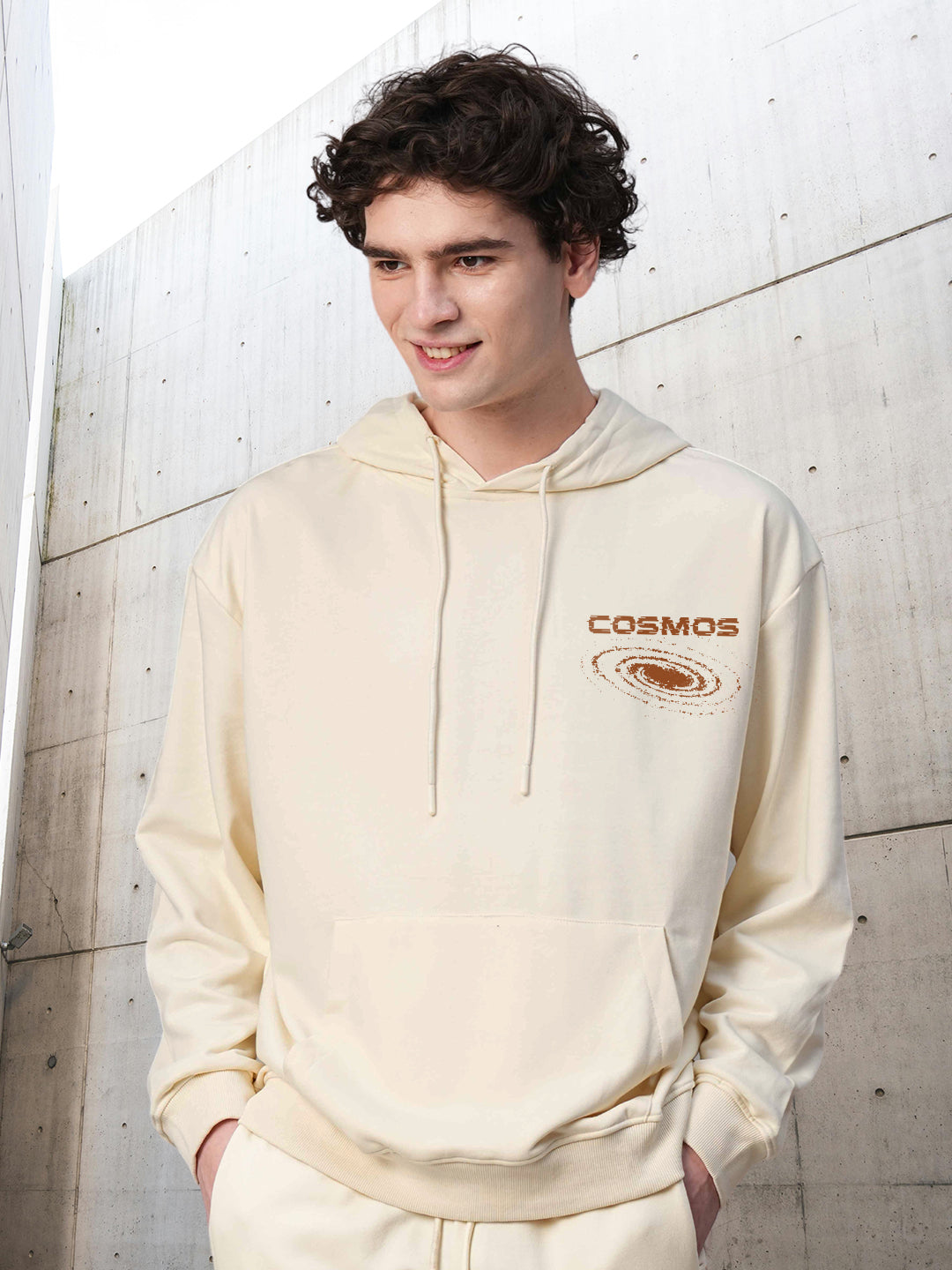 COSMIC SOUL Men Drop Shoulder Premium Terry Hoodie