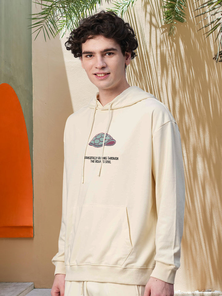 SHELL SPIRIT Men Drop Shoulder Premium Terry Hoodie