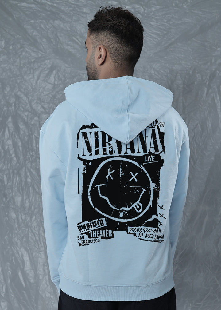Nirvana Sky Men Drop Shoulder Loose Fit Premium Terry Hoodie