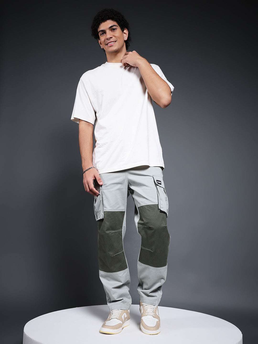 Men Utility Cargo - Olive Green