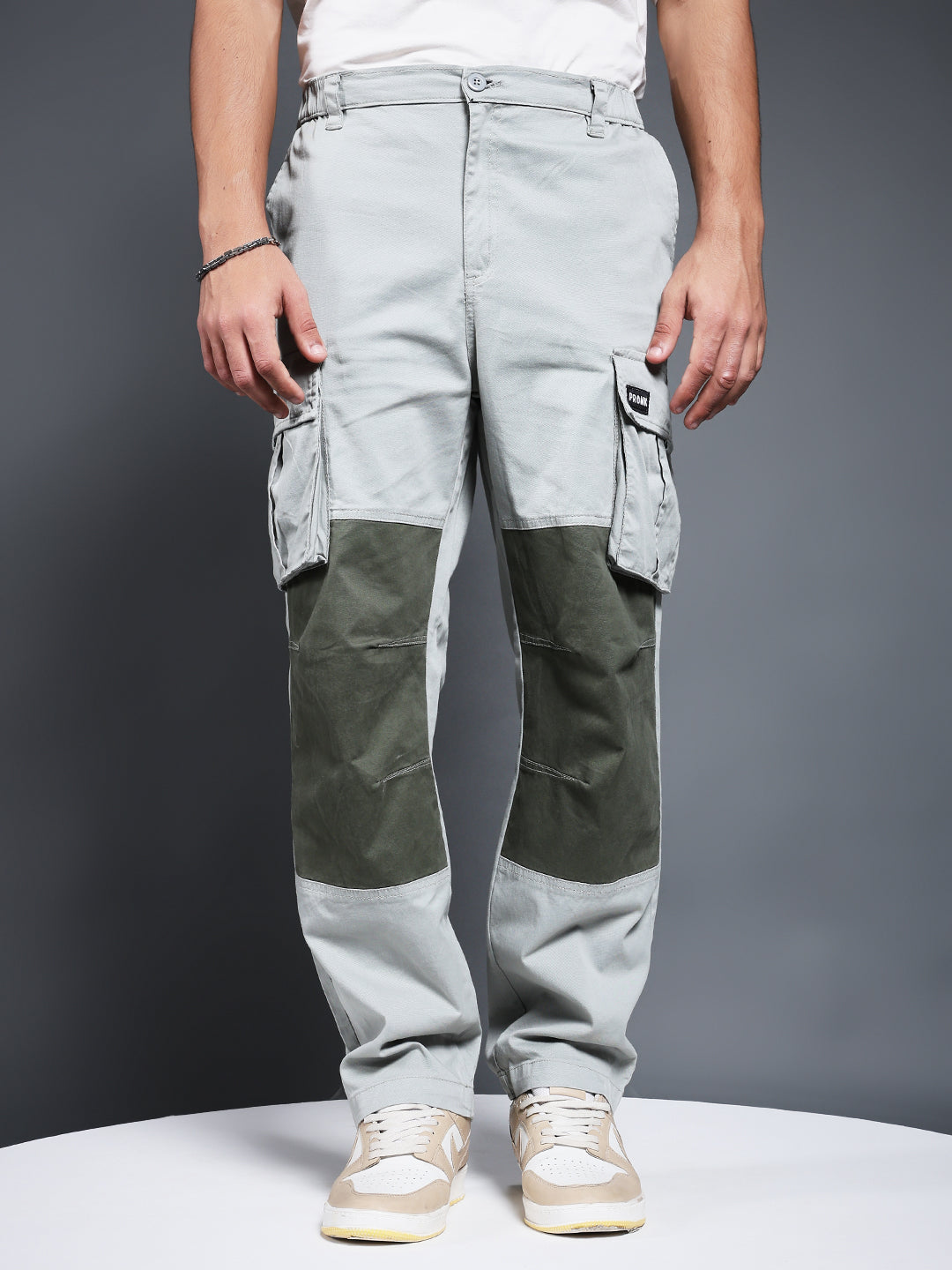 Men Utility Cargo - Olive Green
