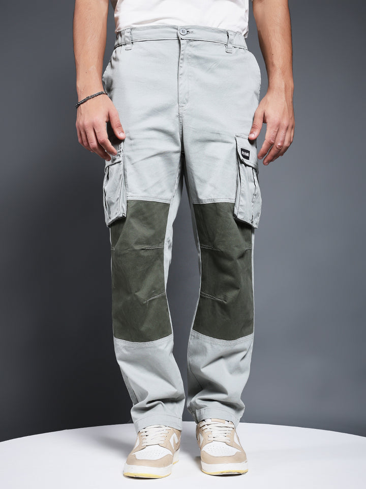 Men Utility Cargo - Olive Green