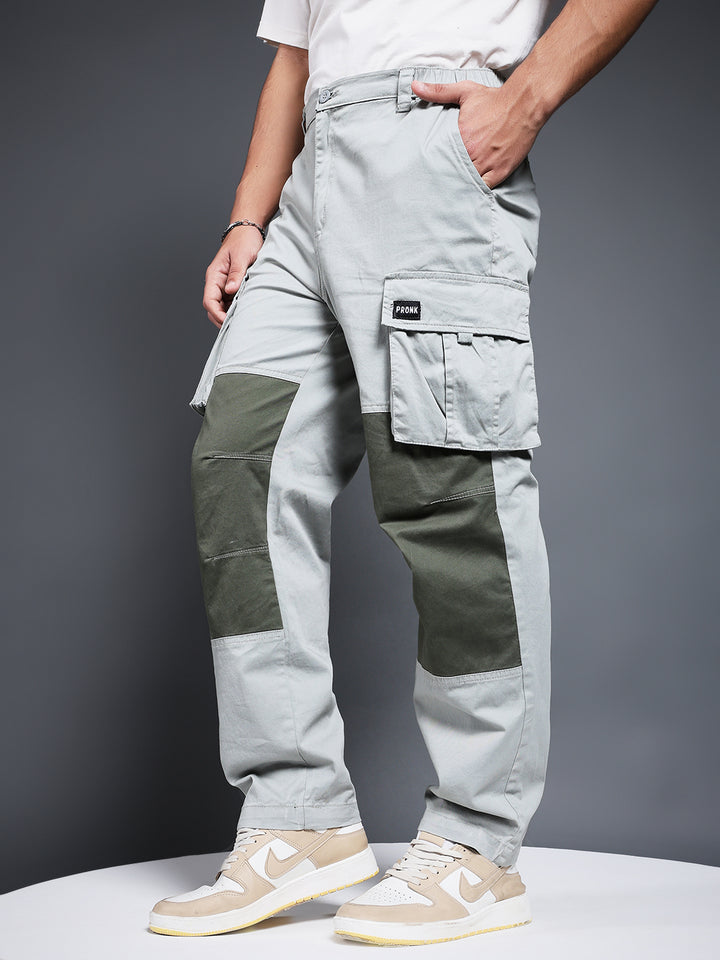 Men Utility Cargo - Olive Green