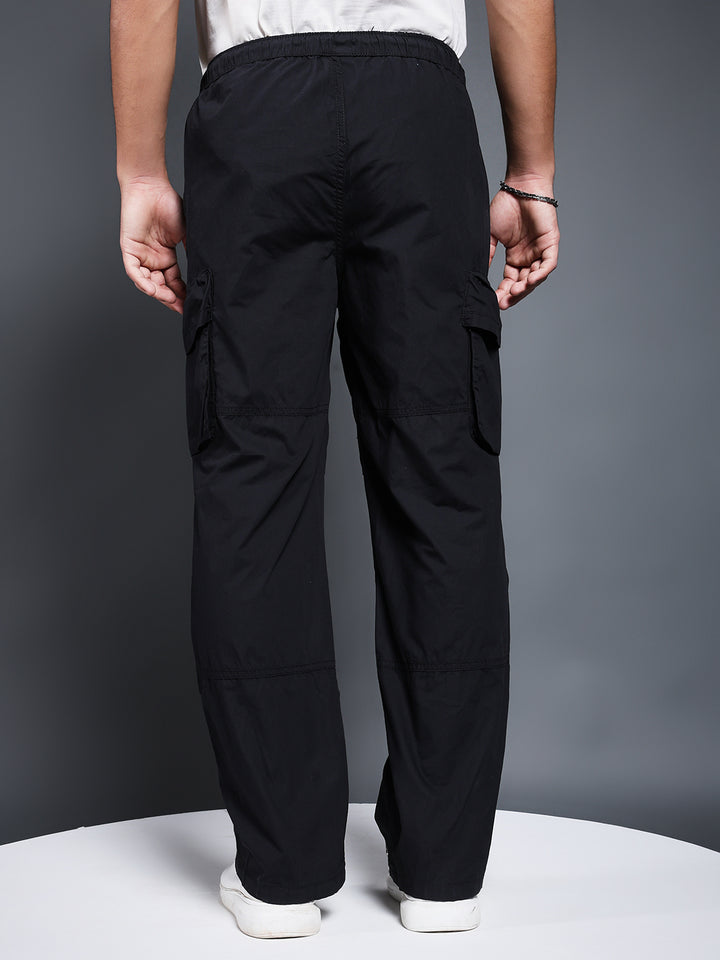 Men Utility Cargos- Black