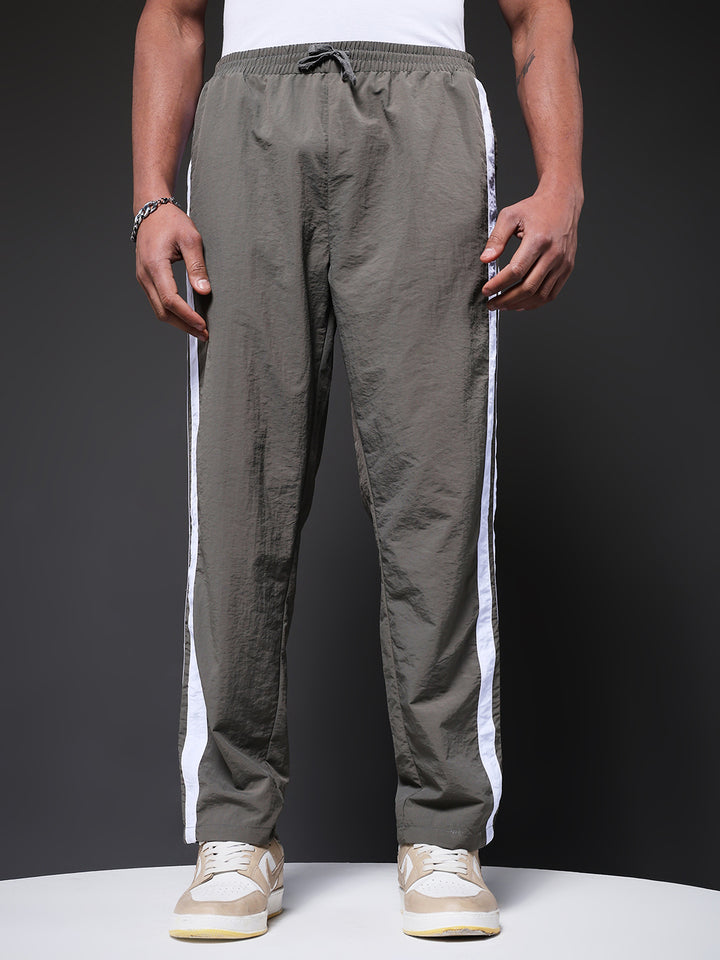 Men Premium Jogger with Side Stripes - Grey