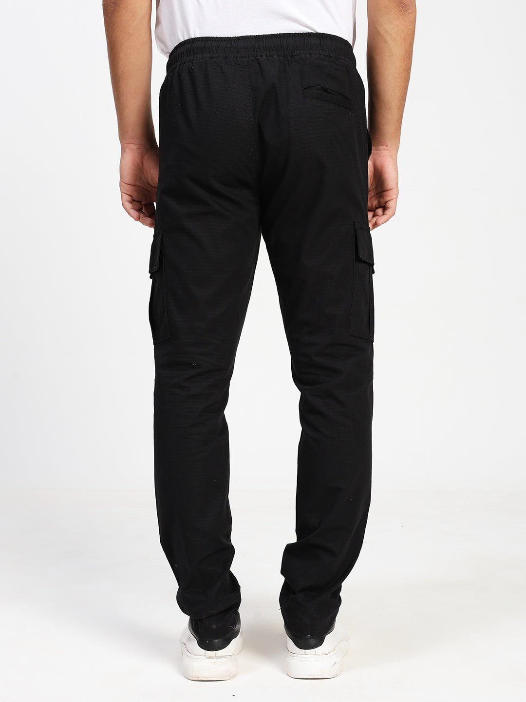 Men Utility Cargos- Black