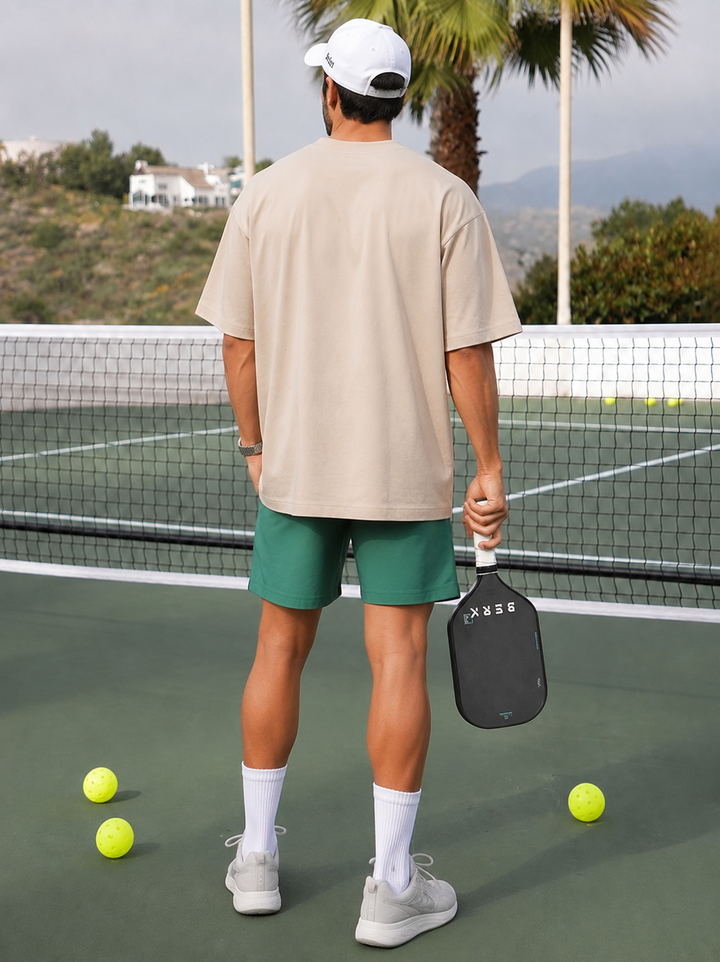 PICKLEBALL CLUB Men Printed Oversized Printed T-Shirt