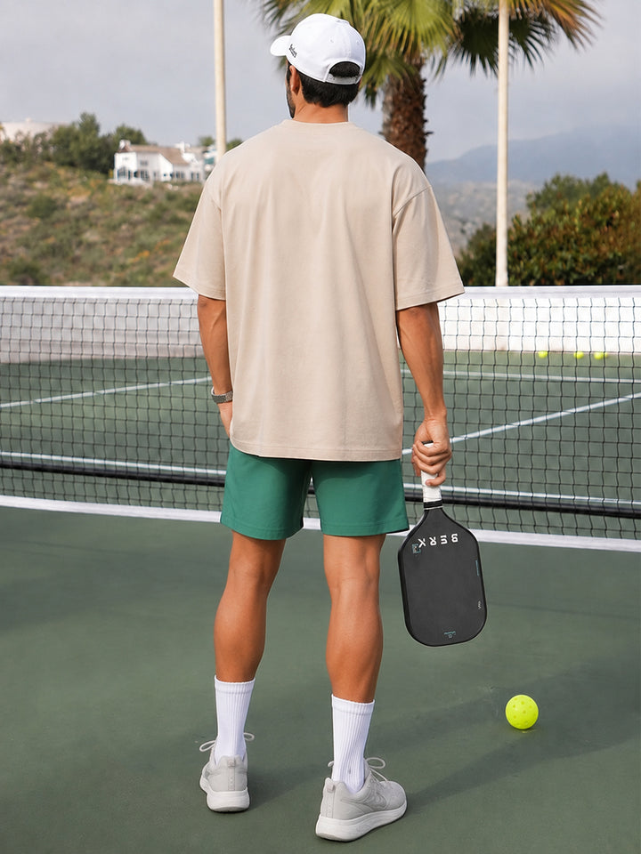 PICKLEBALL CLUB Men Printed Oversized Printed T-Shirt