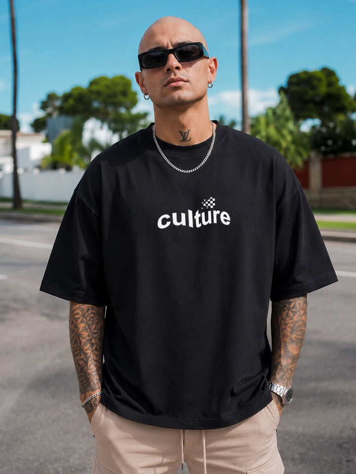 CULTURE Men Printed Oversized T-Shirt