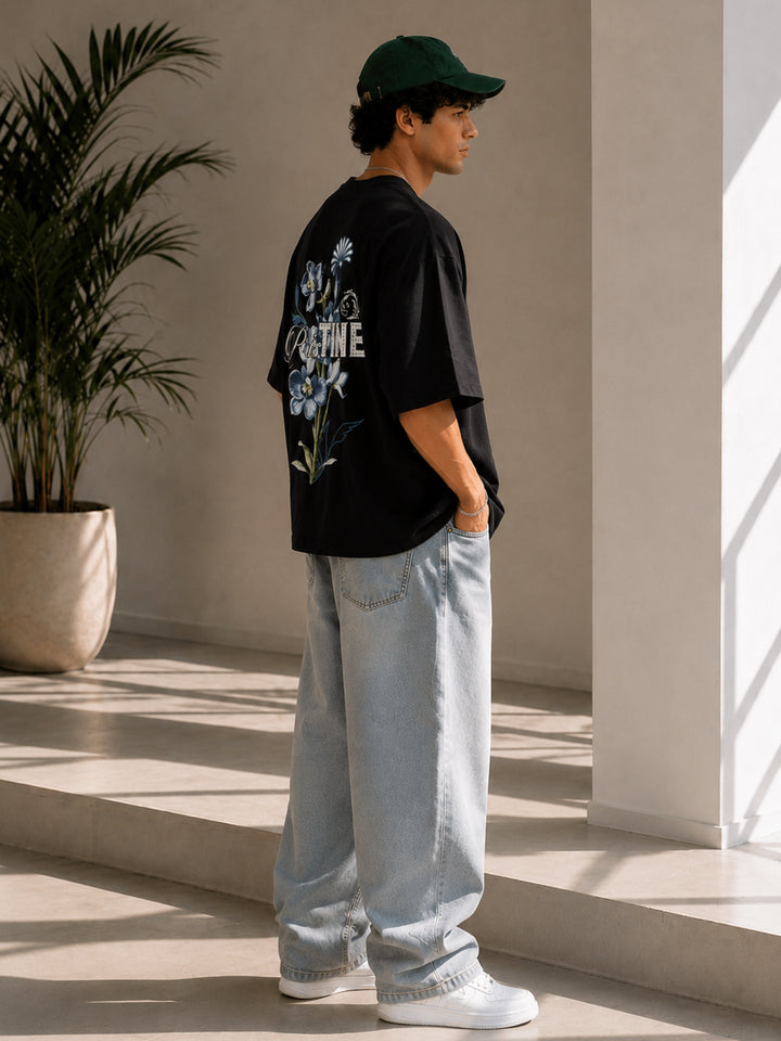 PRISTINE Men Printed Oversized T-Shirt