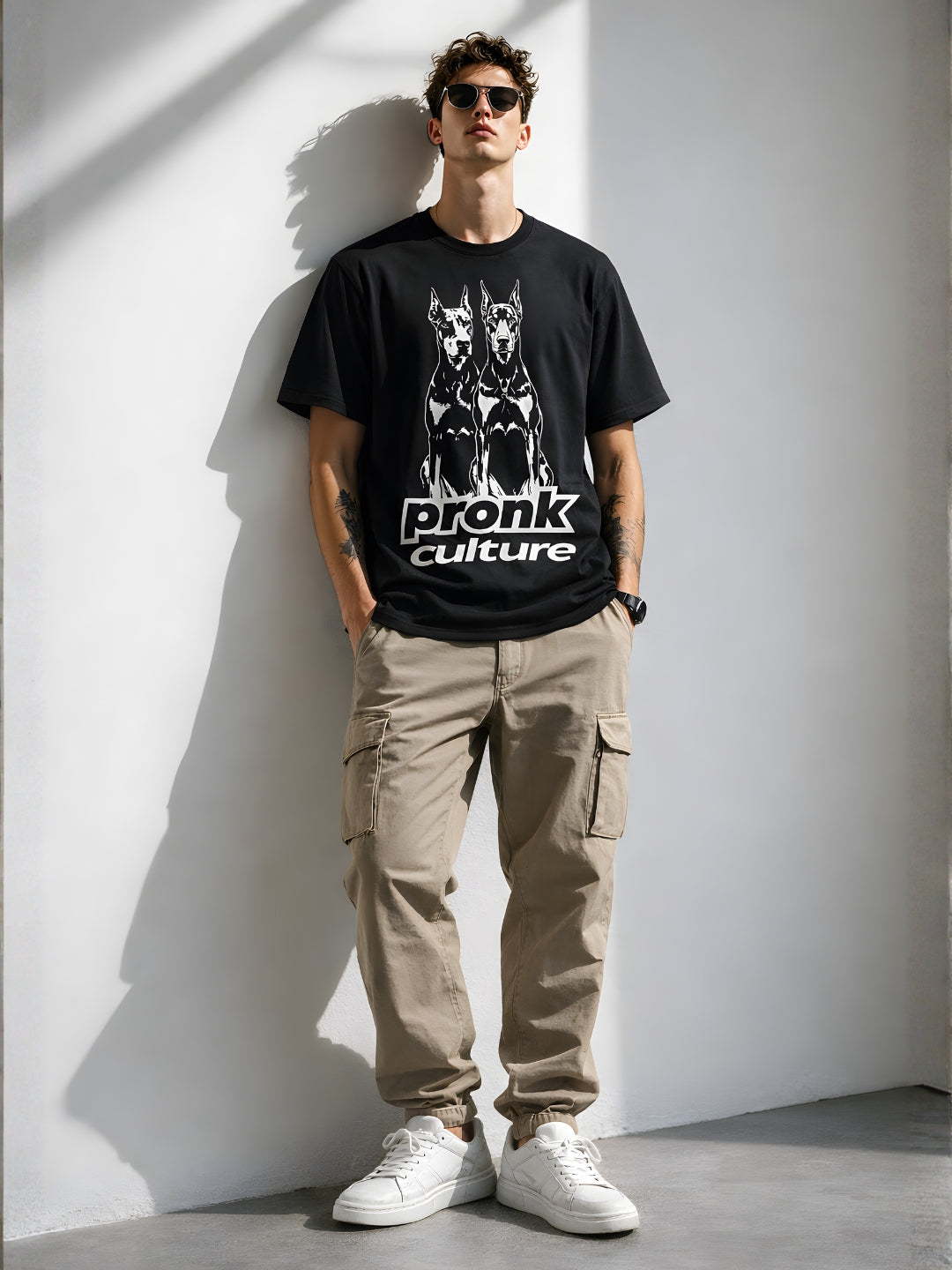PRONK CULTURE Men Printed Oversized T-Shirt