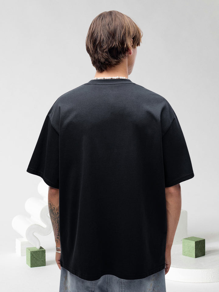 BROKEN CODE Men Printed Oversized T-Shirt