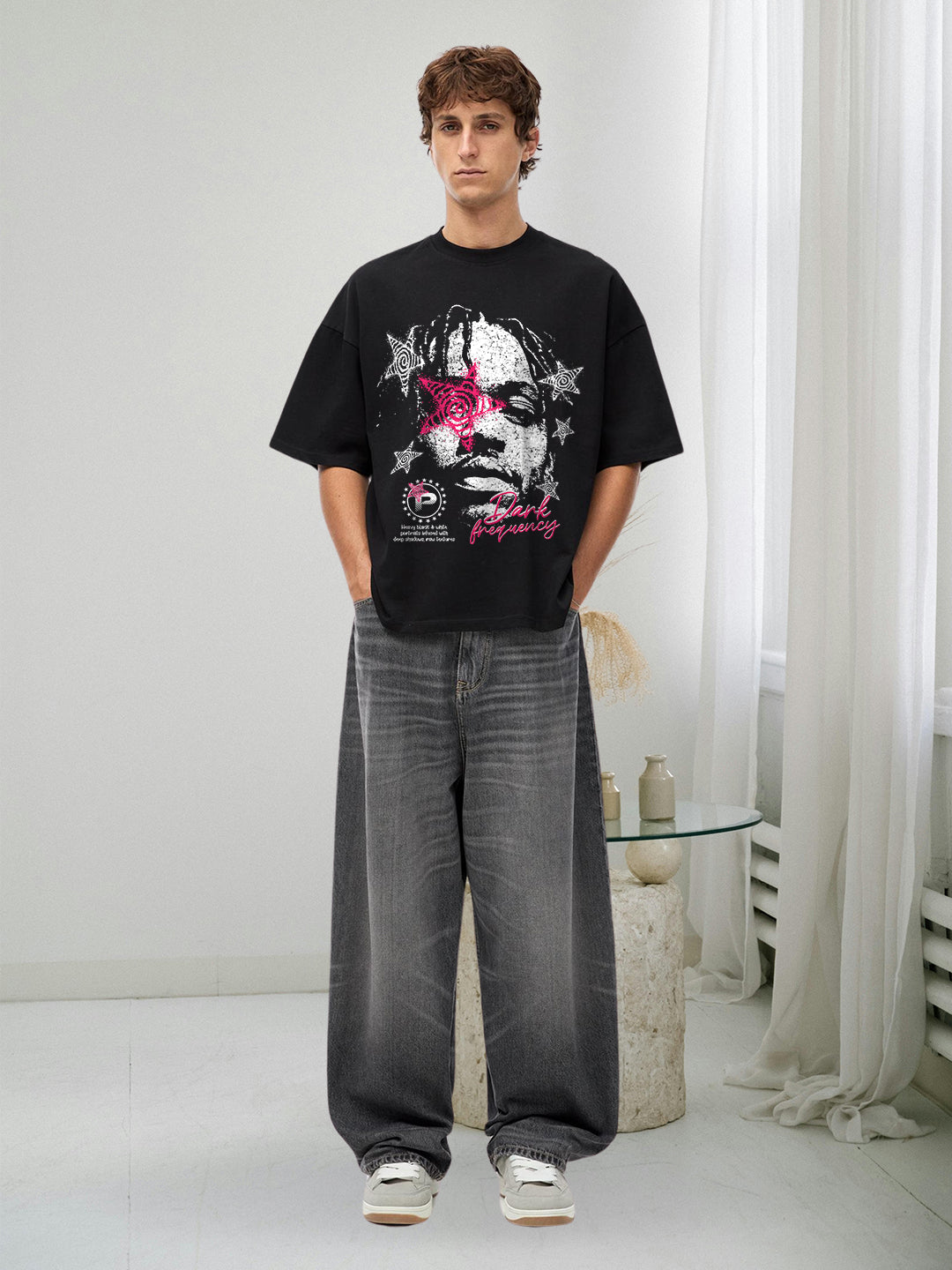 MONOFORM Men Printed Oversized T-Shirt