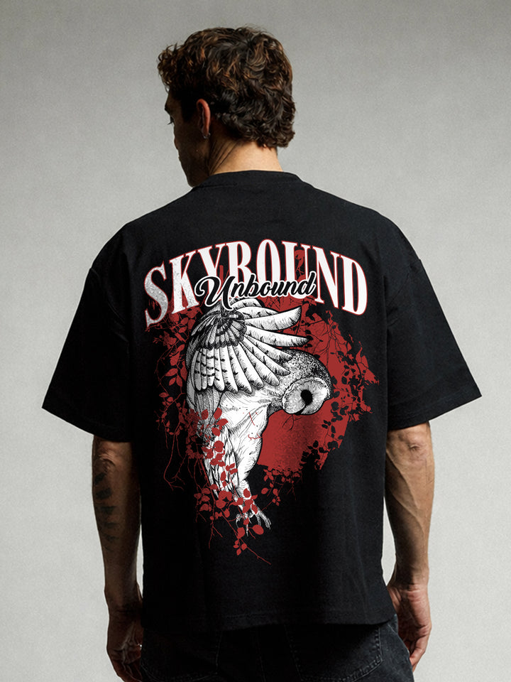 SKYBOUND Men Printed Oversized T-Shirt