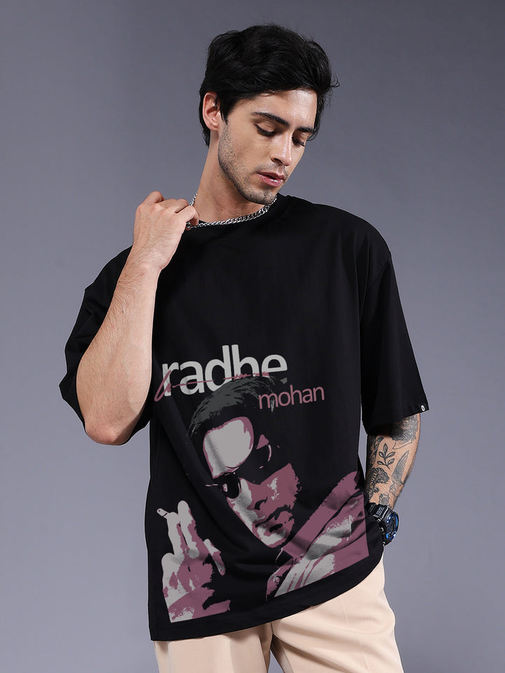 RADHE MOHAN Men Printed Oversized T-Shirt