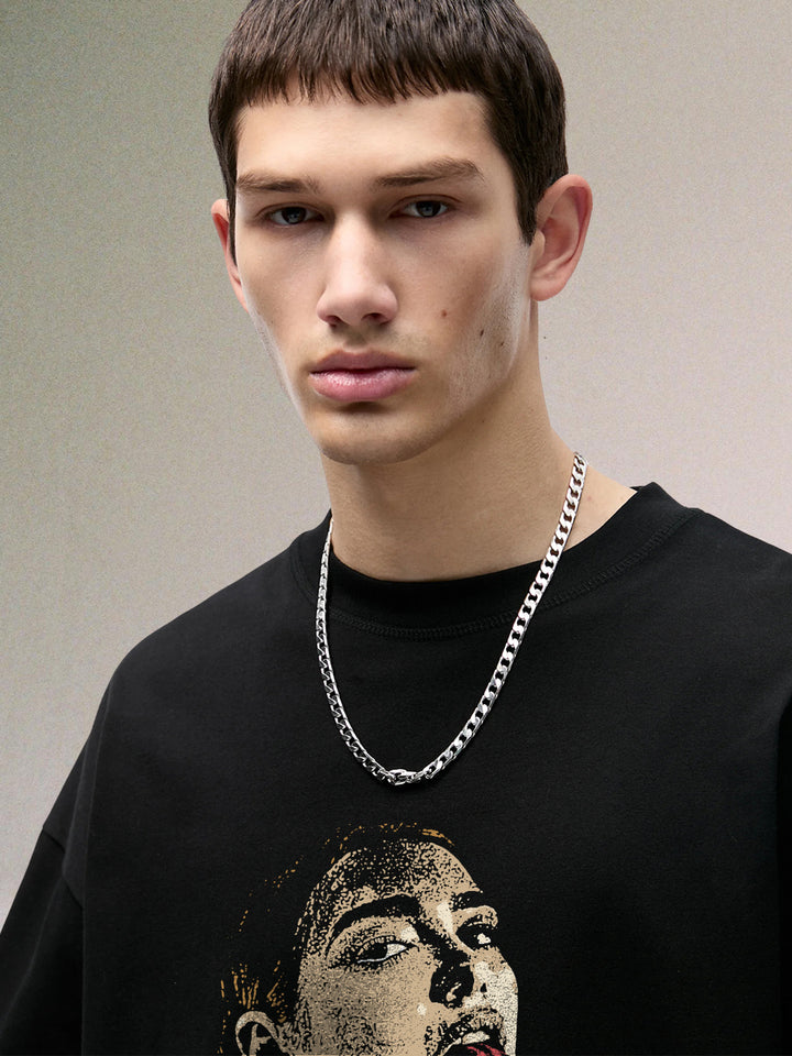 SAVAGE CLUB Men Printed Oversized T-Shirt