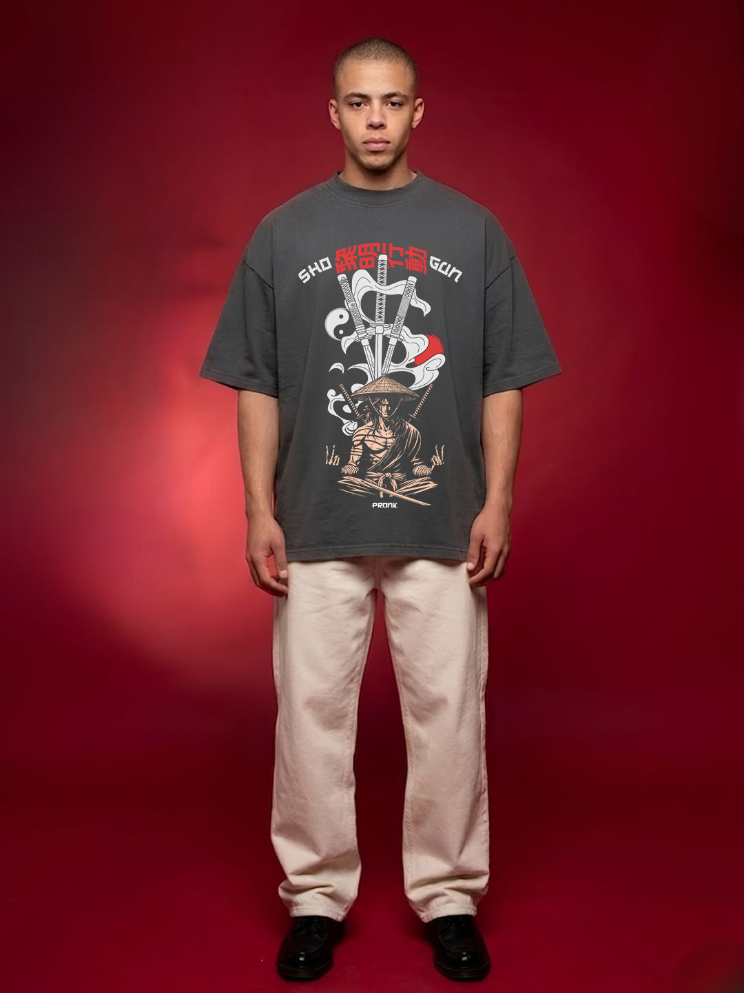 SAMURAI ASCENT Men Printed Oversized T-Shirt