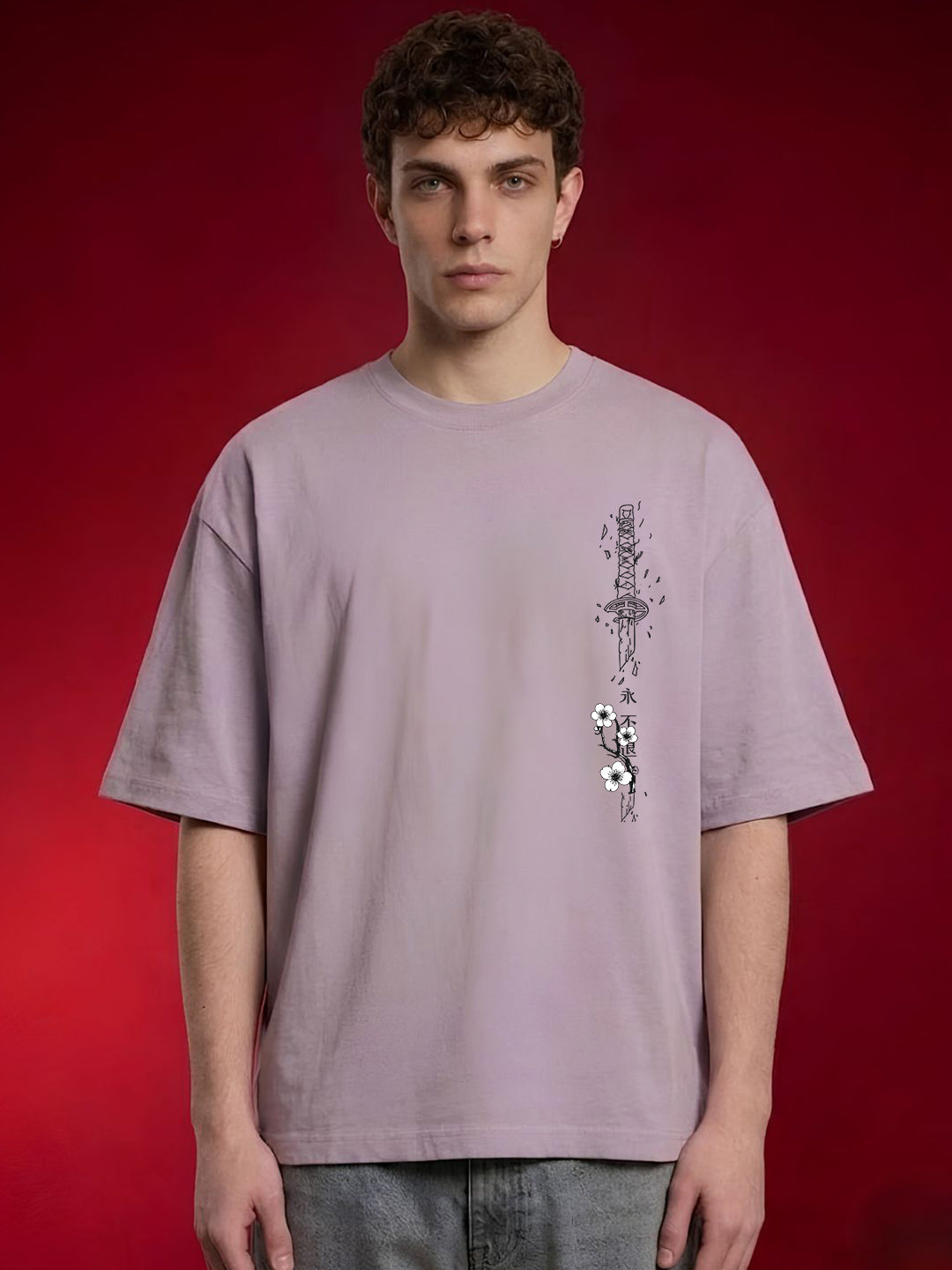 BLOOMING HONOR Men Oversized T-Shirt