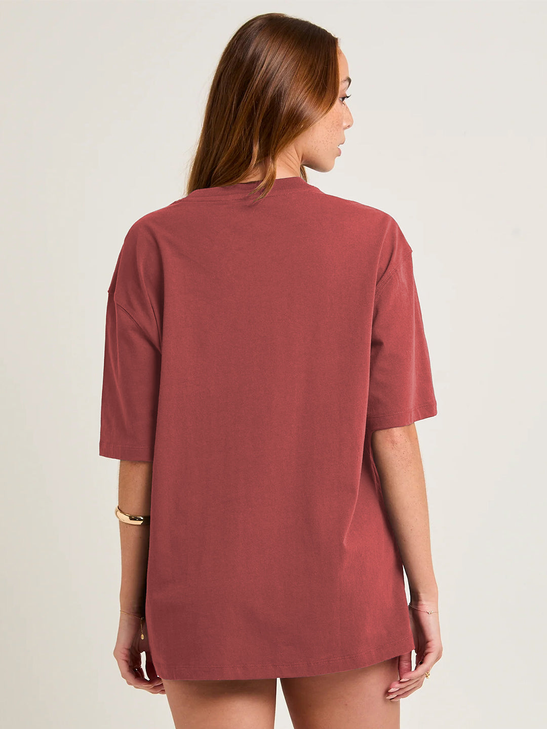 RHYTHM BLOCK Women Graphic Oversized Printed T-Shirt