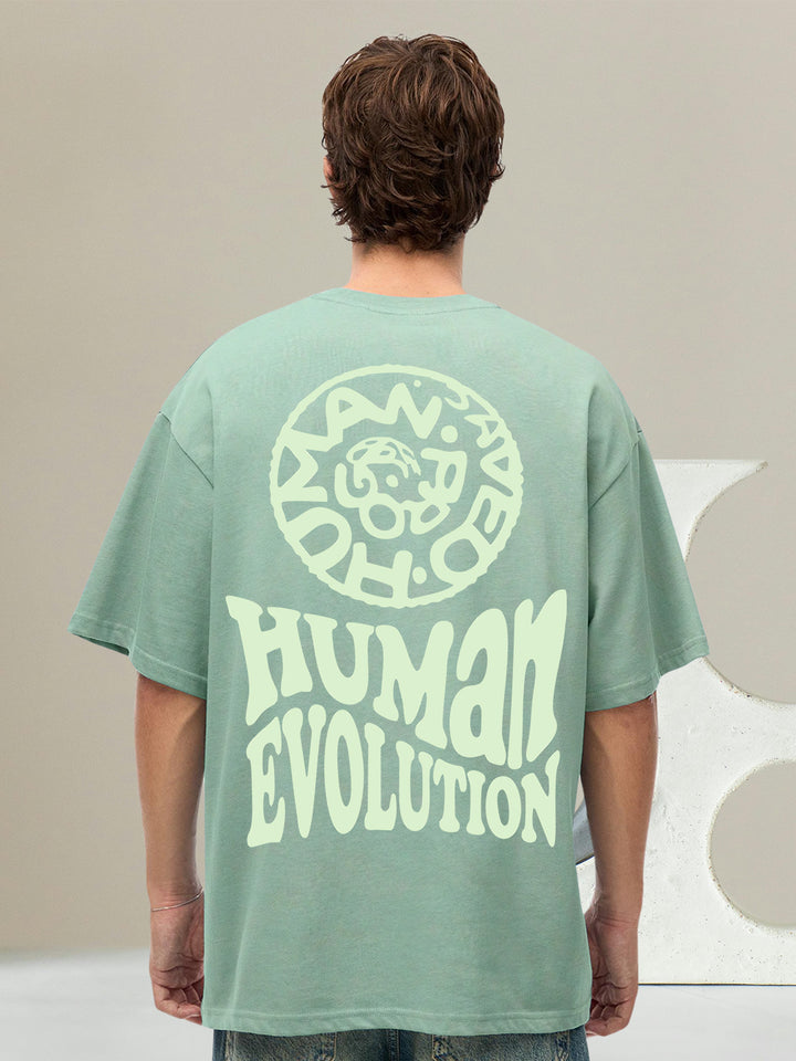 EVOLUTION CLUB Men Printed Oversized  T-Shirt