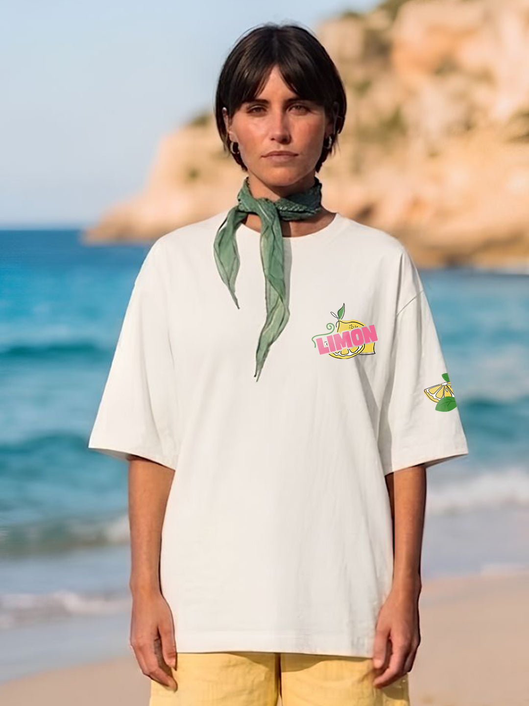 Limon Cello Women Printed Oversized T-Shirt
