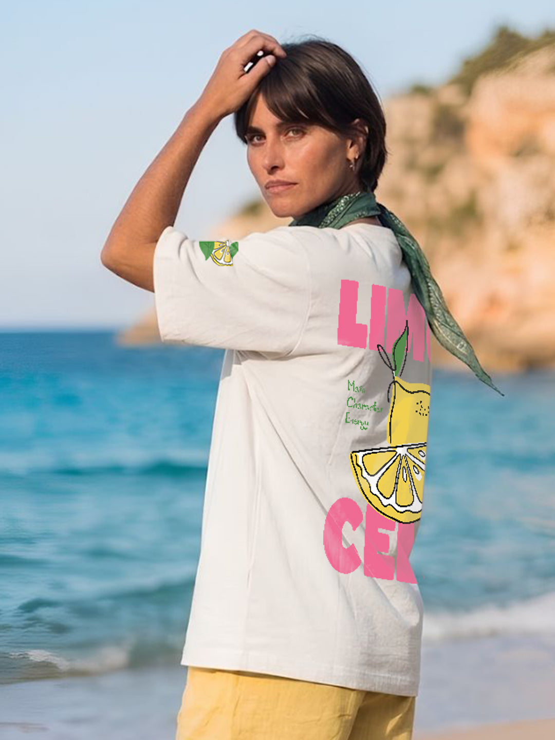 Limon Cello Women Printed Oversized T-Shirt