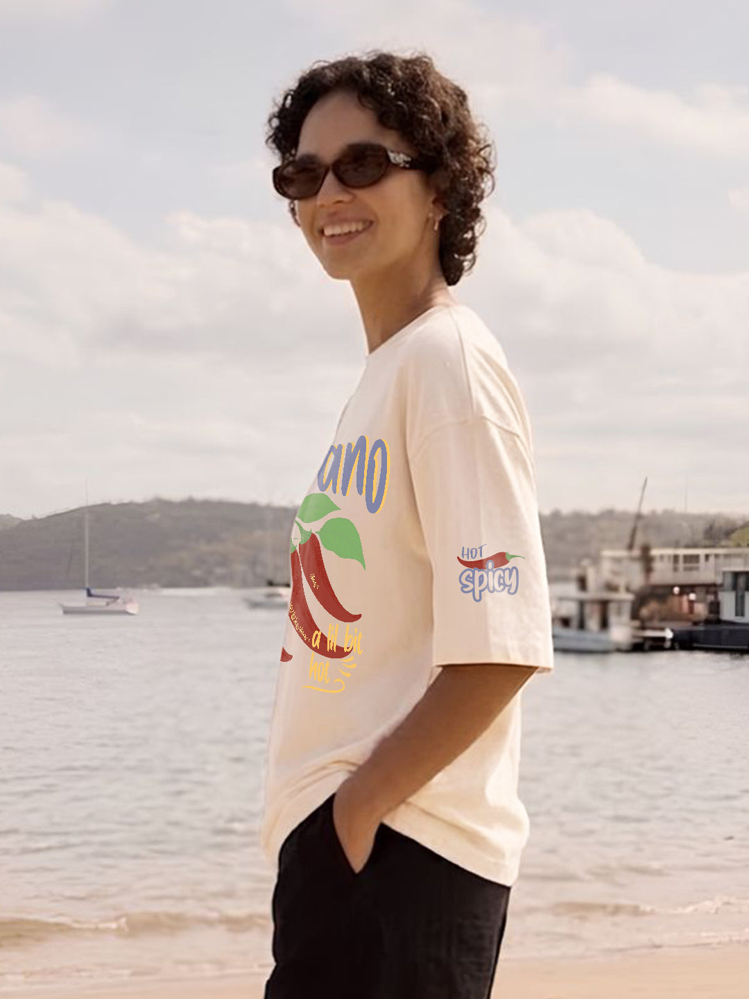 Serrano Chilly Women Printed Oversized T-Shirt