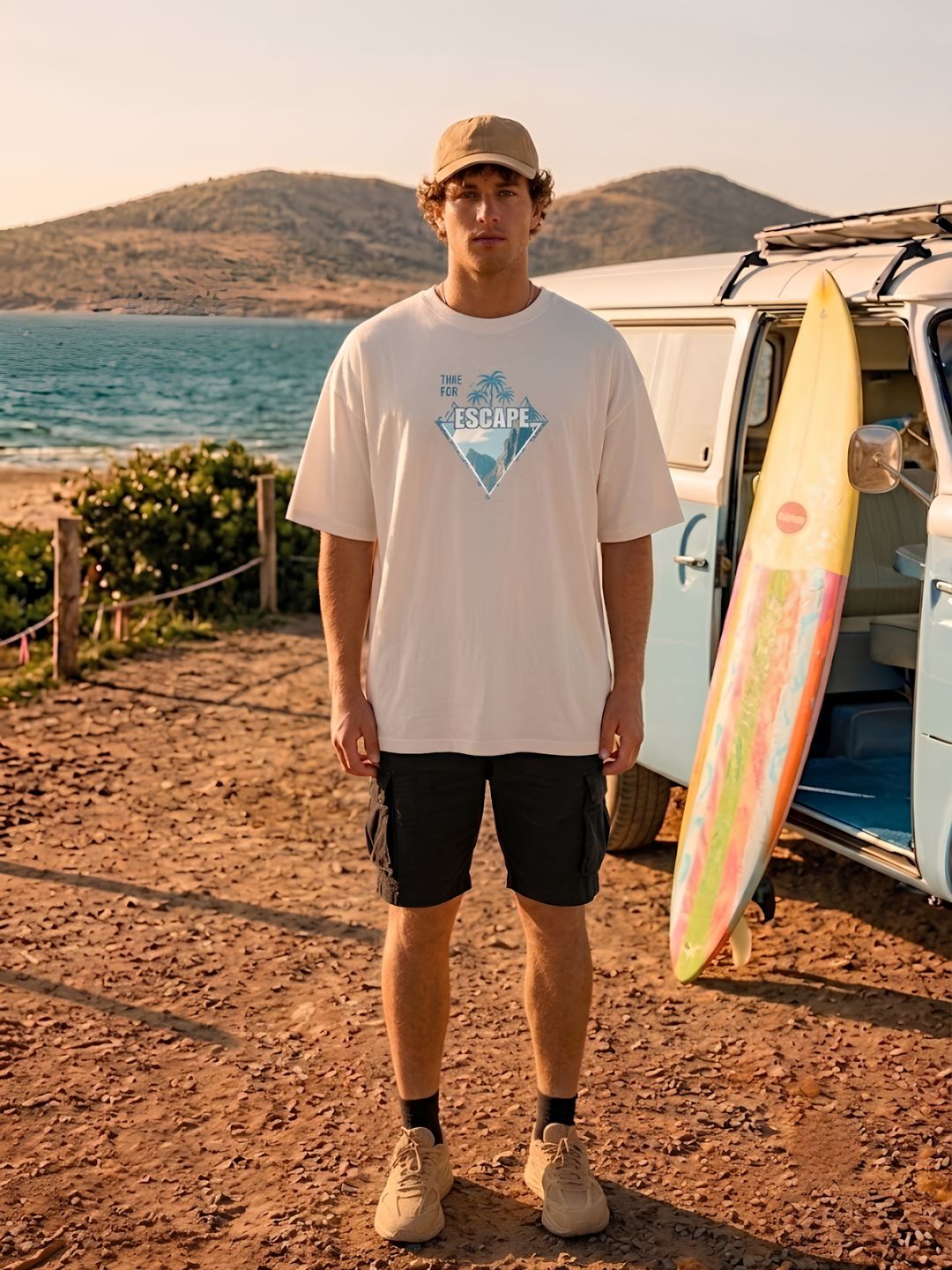 Club 1975 Men Printed Oversized T-Shirt