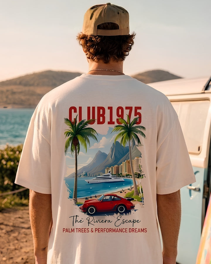 Club 1975 Men Printed Oversized T-Shirt