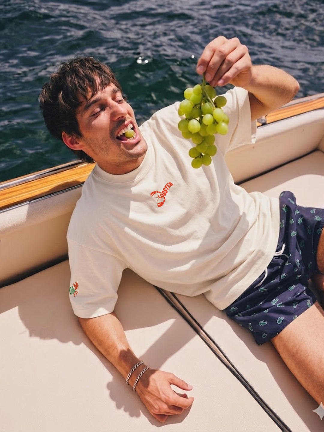 Lobster Men Printed Oversized T-Shirt