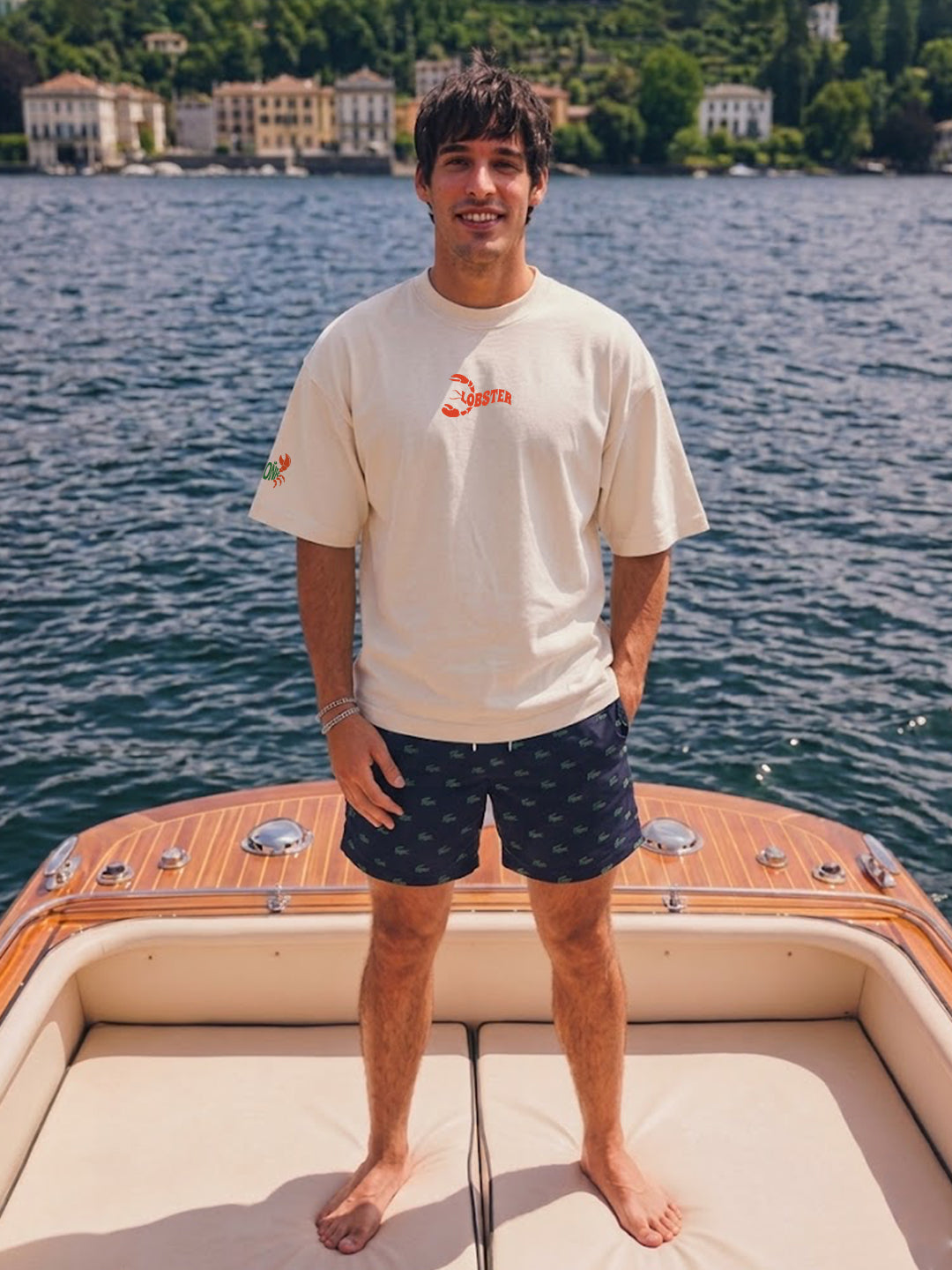 Lobster Men Printed Oversized T-Shirt